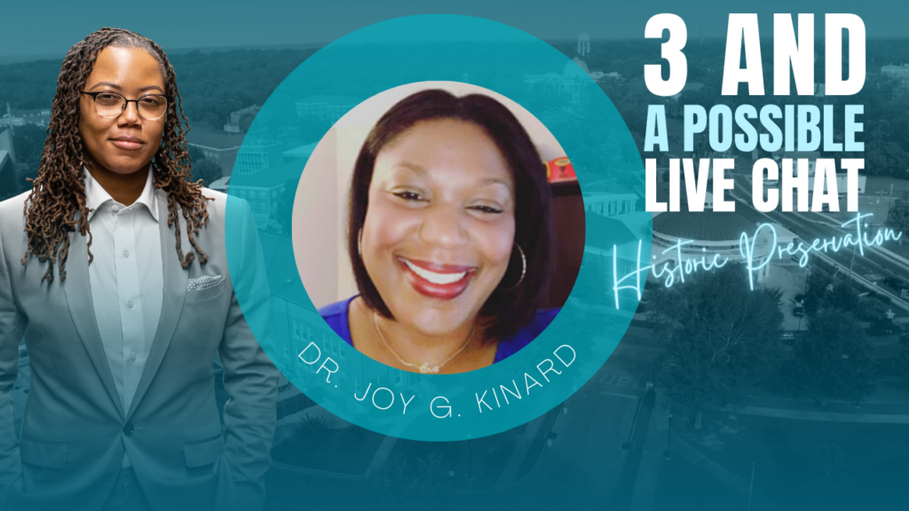 Dr. Joy G. Kinard as a guest on 3 & A Possible with Monica Rhodes